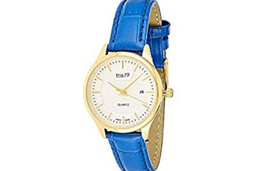 Still 19 - Women's Gold Case White Dial Leather Band Watch